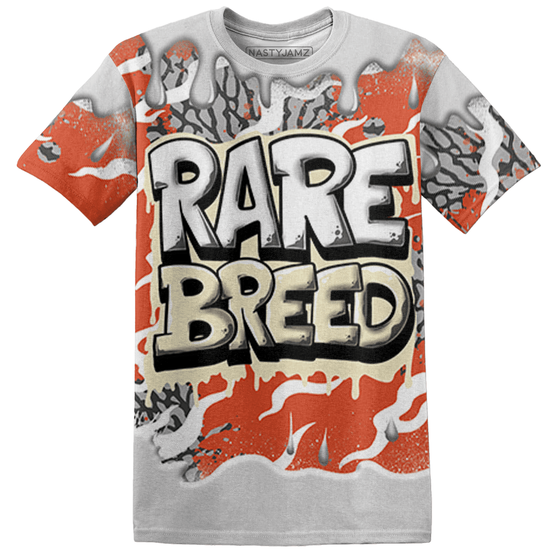 Georgia Peach 3s T Shirt Match Rare Breed 3D All-Over Print Drippin - NastyJamz