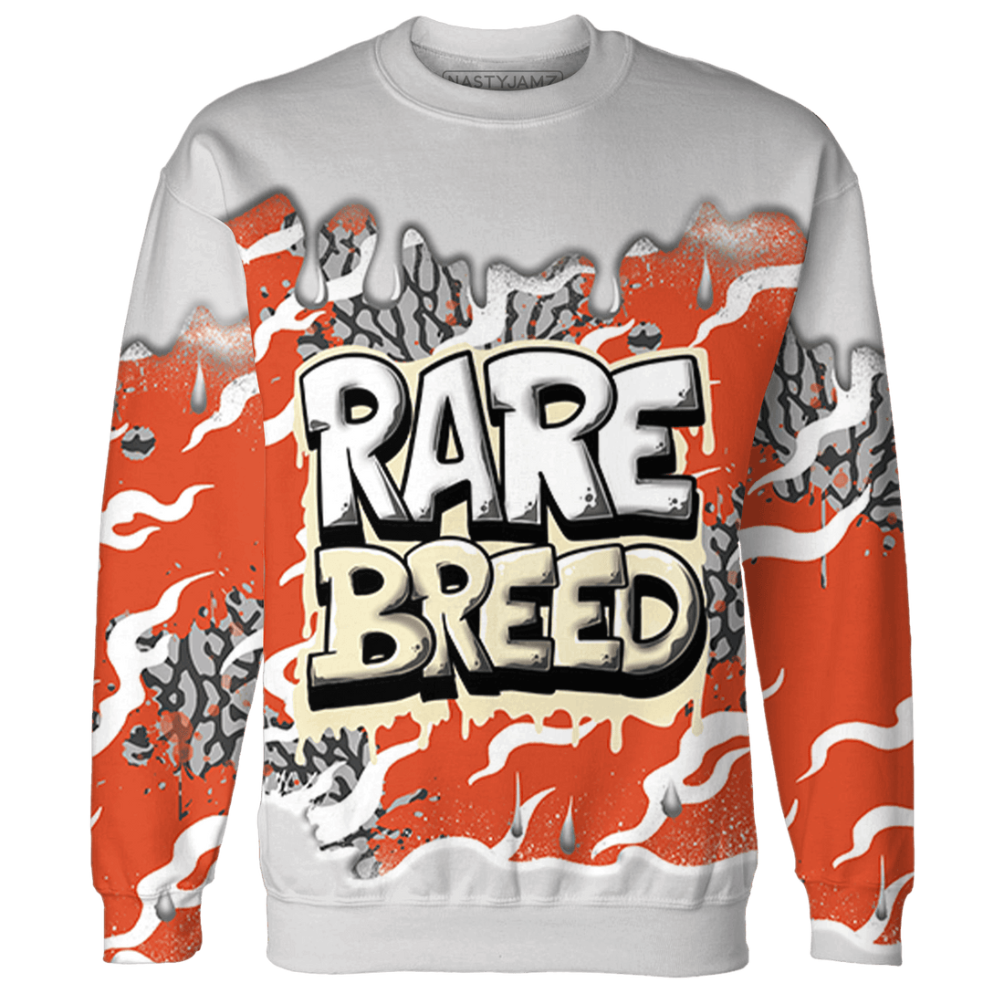 Georgia Peach 3s Sweatshirt Match Rare Breed 3D All-Over Print Drippin - NastyJamz