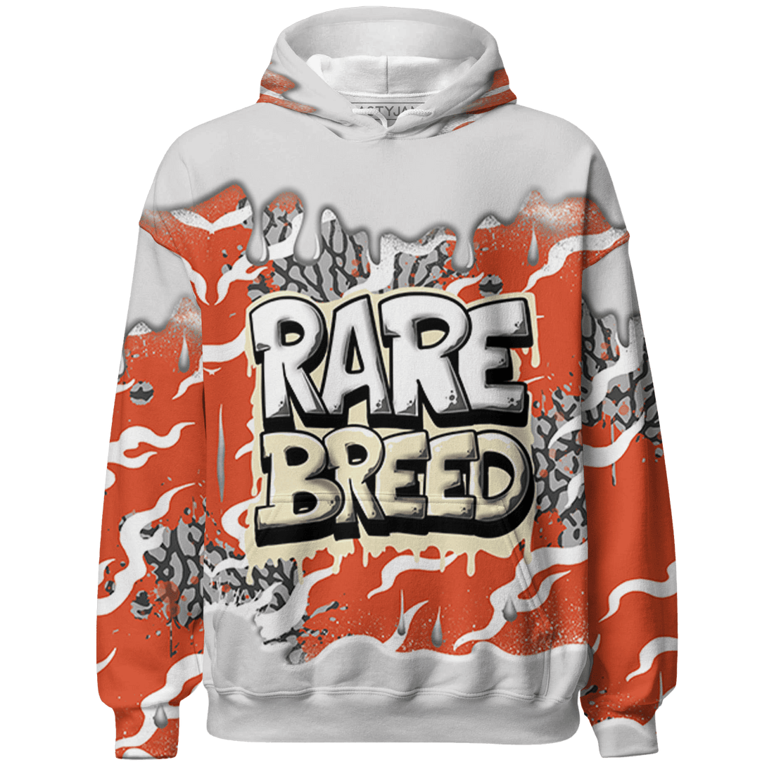 Georgia Peach 3s Hoodie Match Rare Breed 3D All-Over Print Drippin - NastyJamz