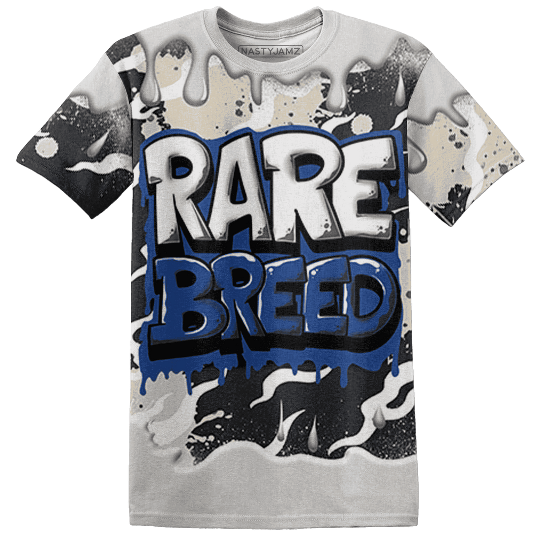 Quaiii 54 3s T Shirt Match Rare Breed 3D All-Over Print Drippin - NastyJamz