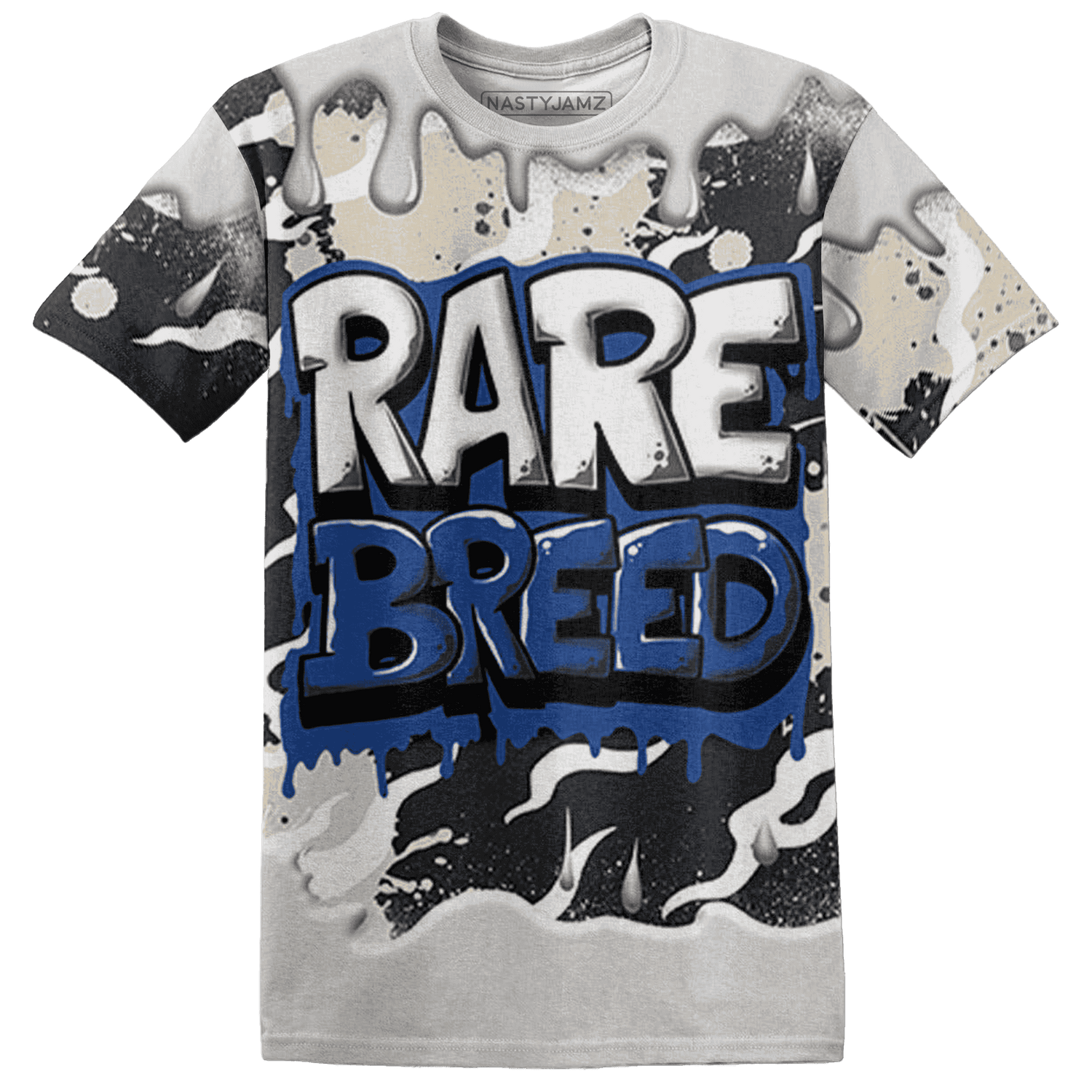 Quaiii 54 3s T Shirt Match Rare Breed 3D All-Over Print Drippin - NastyJamz