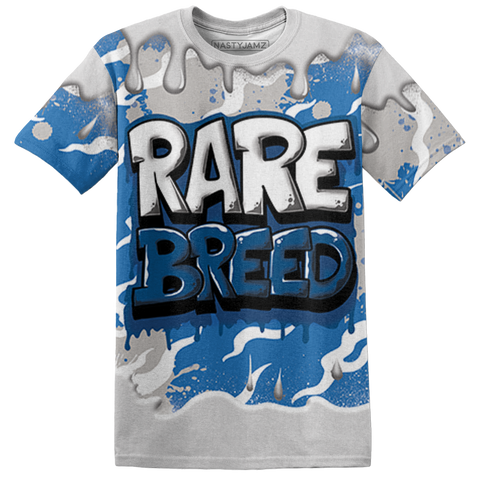 Industrial-Blue-4s-T-Shirt-Match-Rare-Breed-3D-Drippin