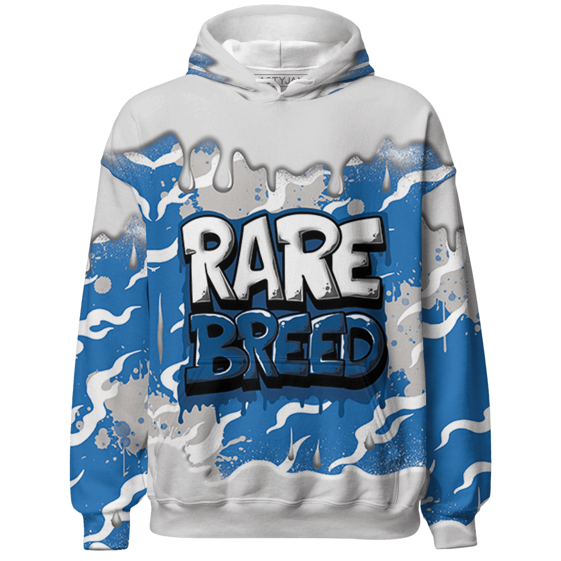 Industrial Blue 4s Hoodie Match Rare Breed 3D All-Over Print Drippin - NastyJamz