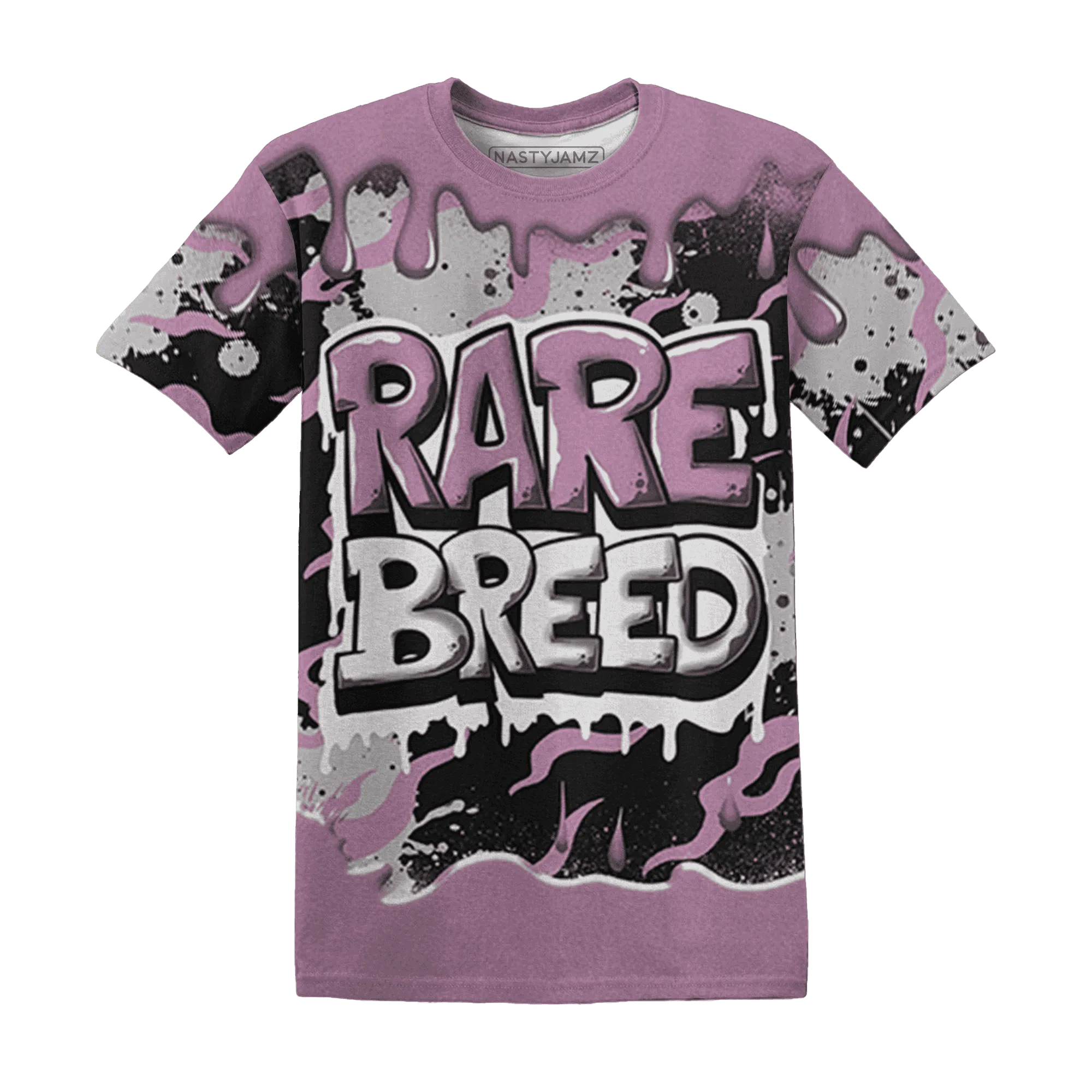 Orchid-Neutral-Grey-Black-White-4s-NastyJamz-T-Shirt-Match-Rare-Breed-3D-Drippin
