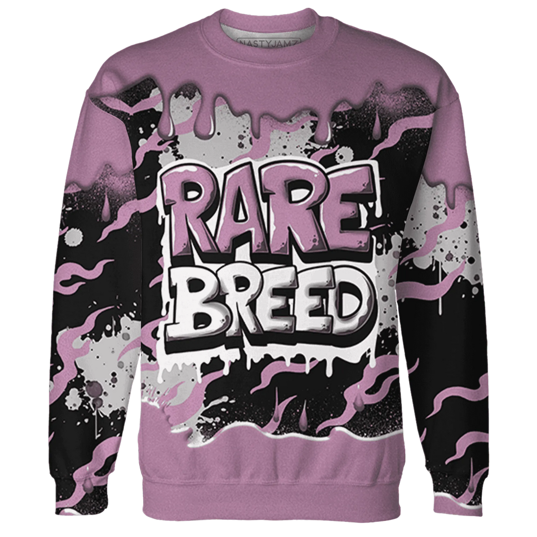 Orchid-Neutral-Grey-Black-White-4s-NastyJamz-Sweatshirt-Match-Rare-Breed-3D-Drippin