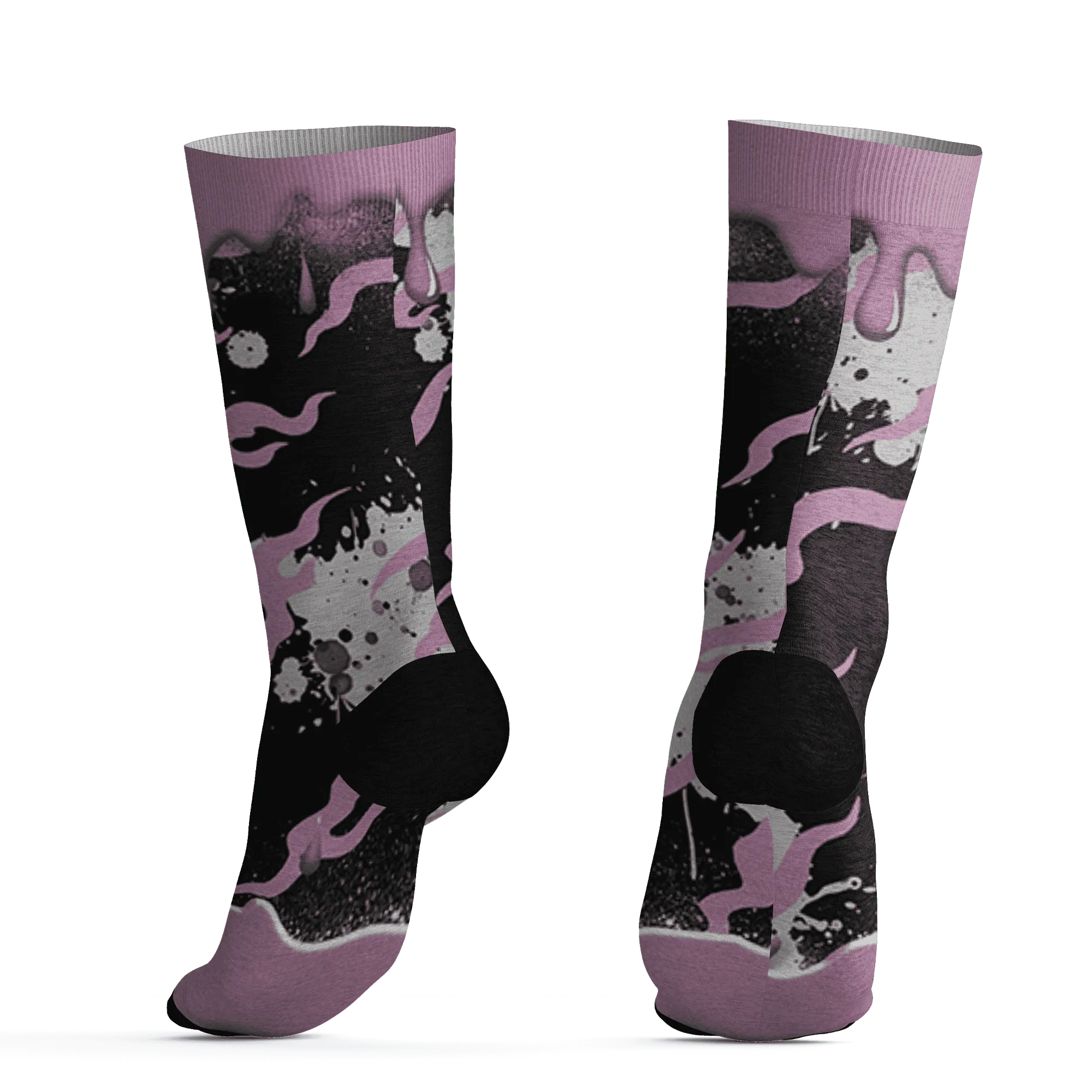 Orchid-Neutral-Grey-Black-White-4s-NastyJamz-Socks-Match-Rare-Breed-3D-Drippin