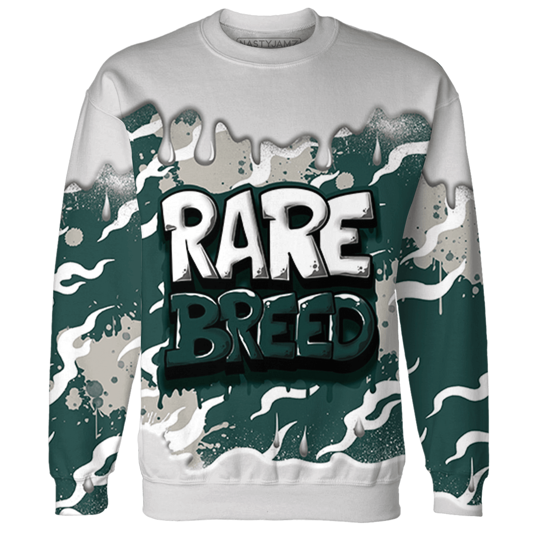 Oxidized Green 4s Sweatshirt Match Rare Breed 3D All-Over Print Drippin - NastyJamz