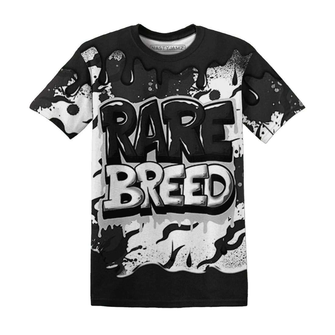 White-Thunder-4s-T-Shirt-Match-Rare-Breed-3D-Drippin