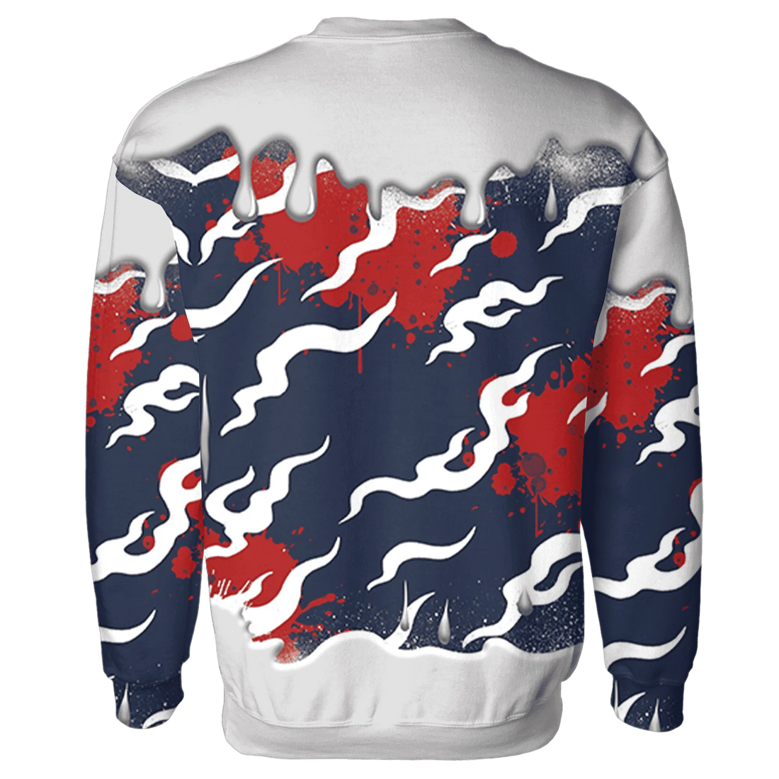 White-Navy-6s-Sweatshirt-Match-Rare-Breed-3D-Drippin