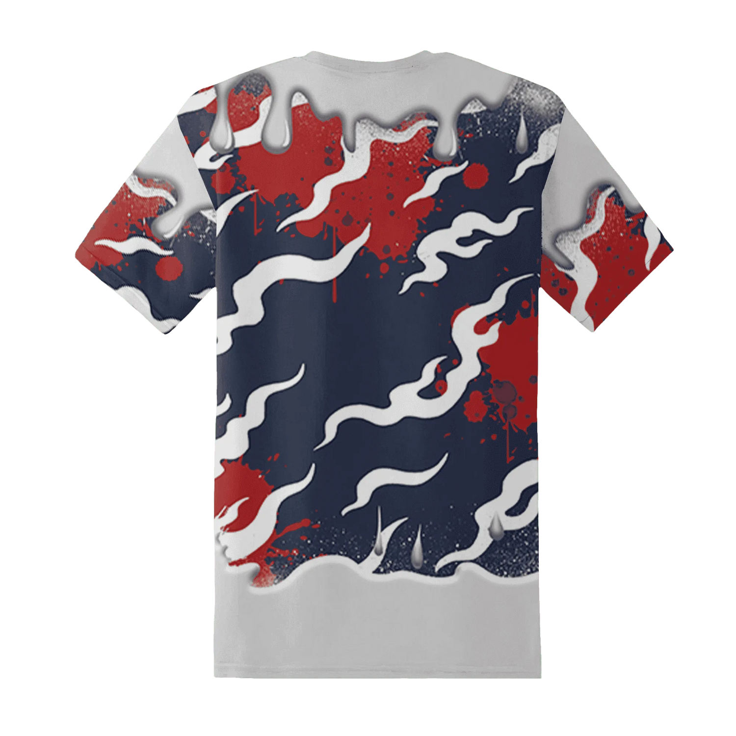 White-Navy-6s-T-Shirt-Match-Rare-Breed-3D-Drippin