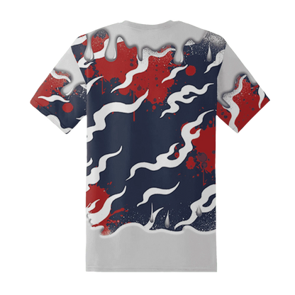 White-Navy-6s-T-Shirt-Match-Rare-Breed-3D-Drippin