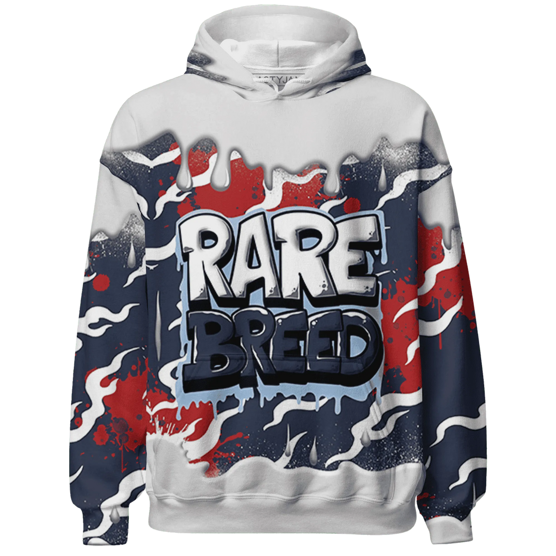 White-Navy-6s-Hoodie-Match-Rare-Breed-3D-Drippin