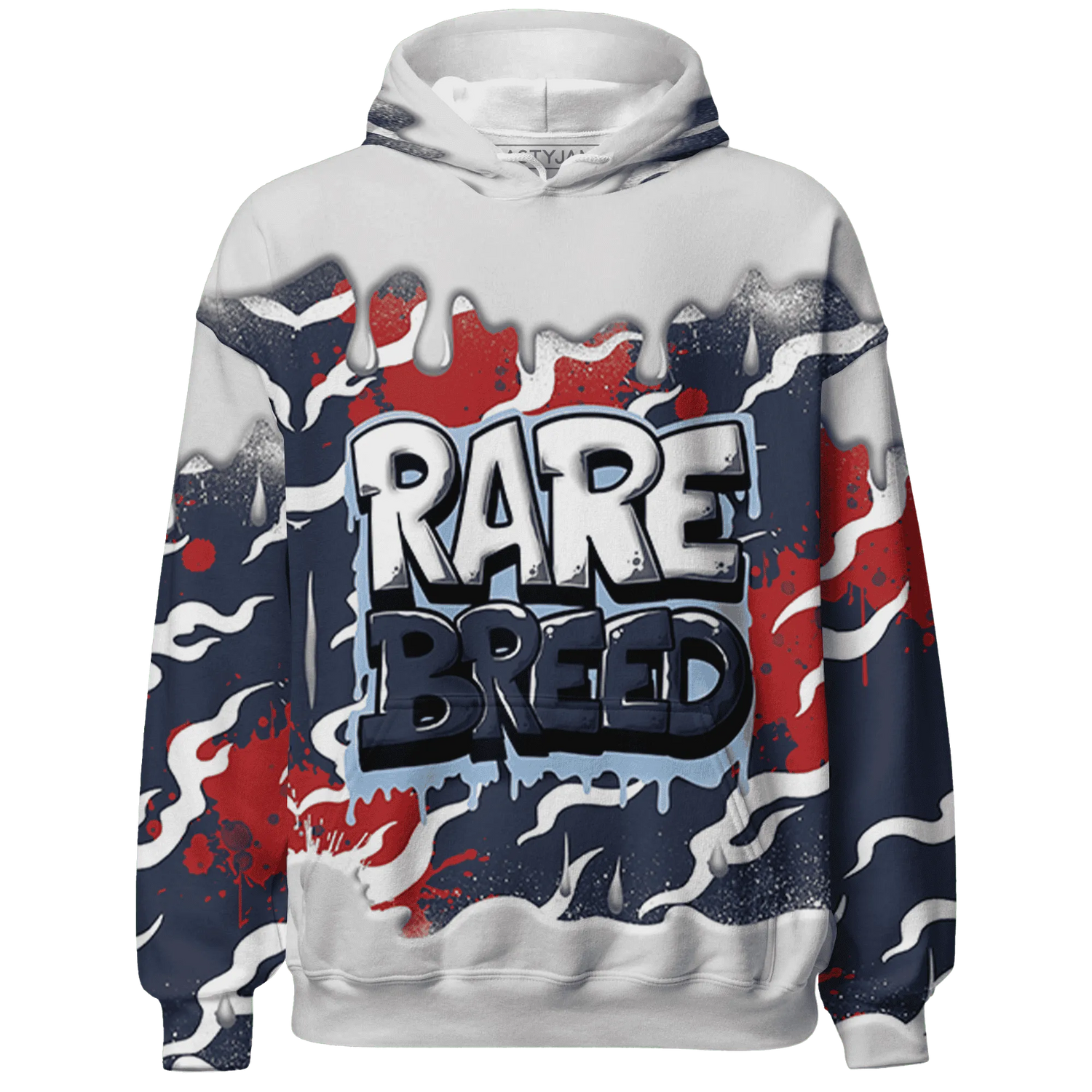 White-Navy-6s-Hoodie-Match-Rare-Breed-3D-Drippin