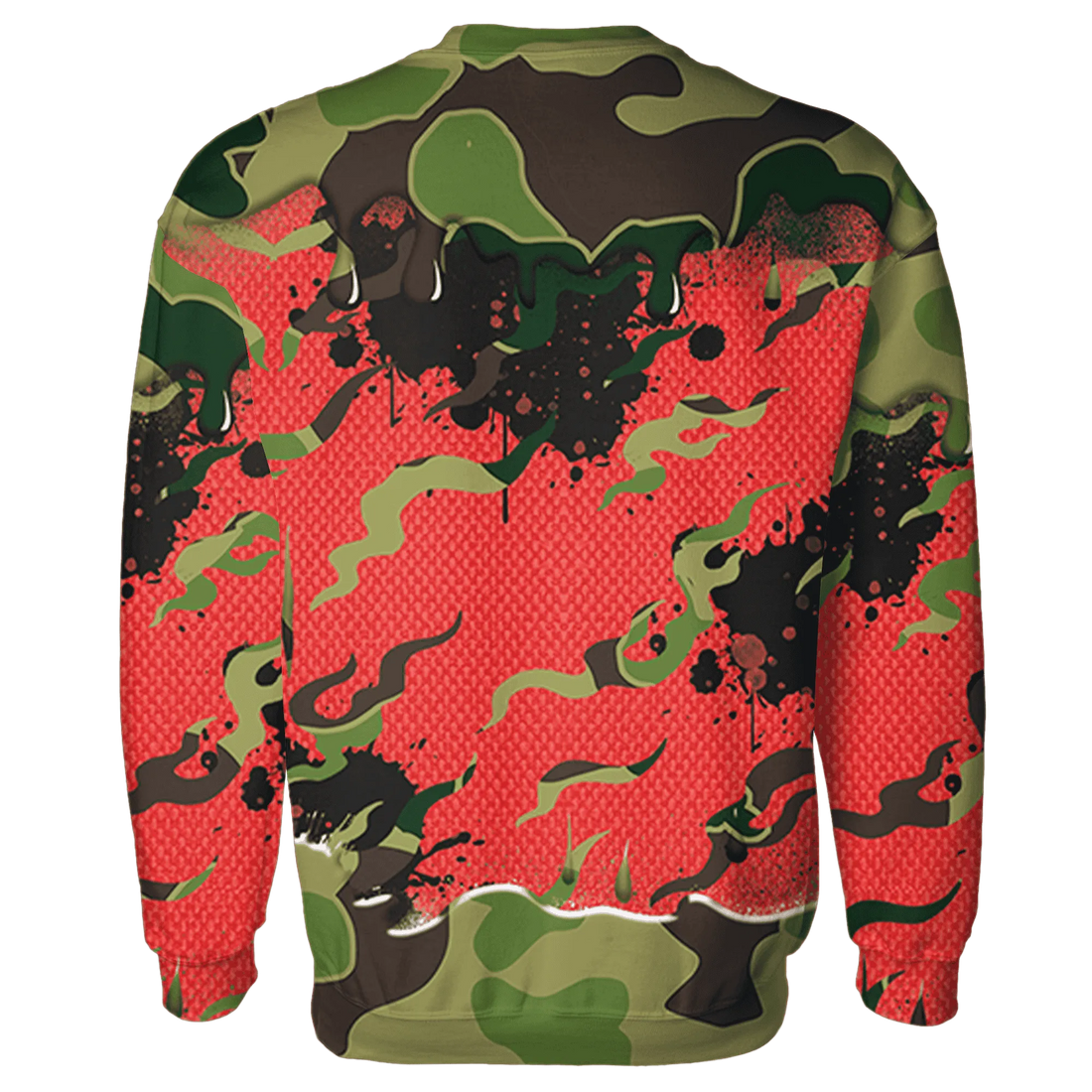 AM-90-Dark-Sage-Solar-Red-NastyJamz-Sweatshirt-Match-Rare-Breed-3D-Drippin