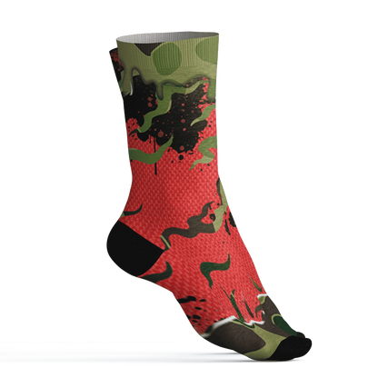 AM-90-Dark-Sage-Solar-Red-NastyJamz-Socks-Match-Rare-Breed-3D-Drippin