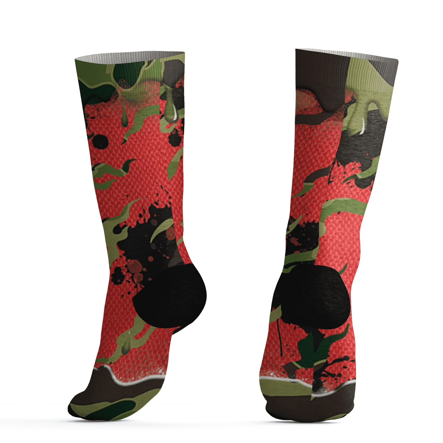 AM-90-Dark-Sage-Solar-Red-NastyJamz-Socks-Match-Rare-Breed-3D-Drippin