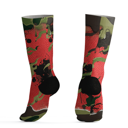 AM-90-Dark-Sage-Solar-Red-NastyJamz-Socks-Match-Rare-Breed-3D-Drippin