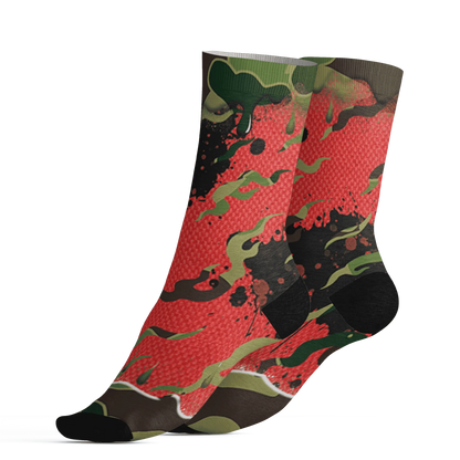 AM-90-Dark-Sage-Solar-Red-NastyJamz-Socks-Match-Rare-Breed-3D-Drippin