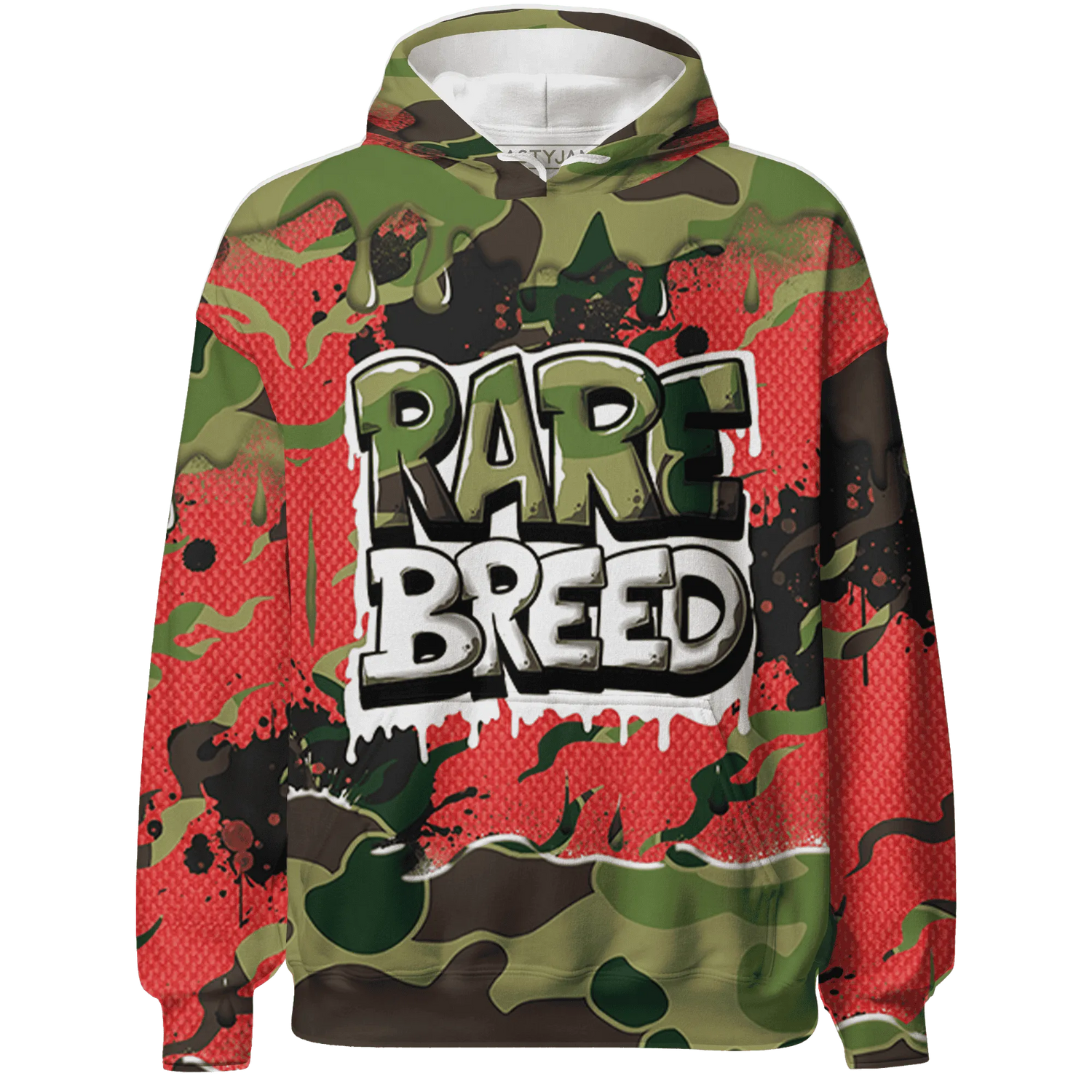 AM-90-Dark-Sage-Solar-Red-NastyJamz-Hoodie-Match-Rare-Breed-3D-Drippin