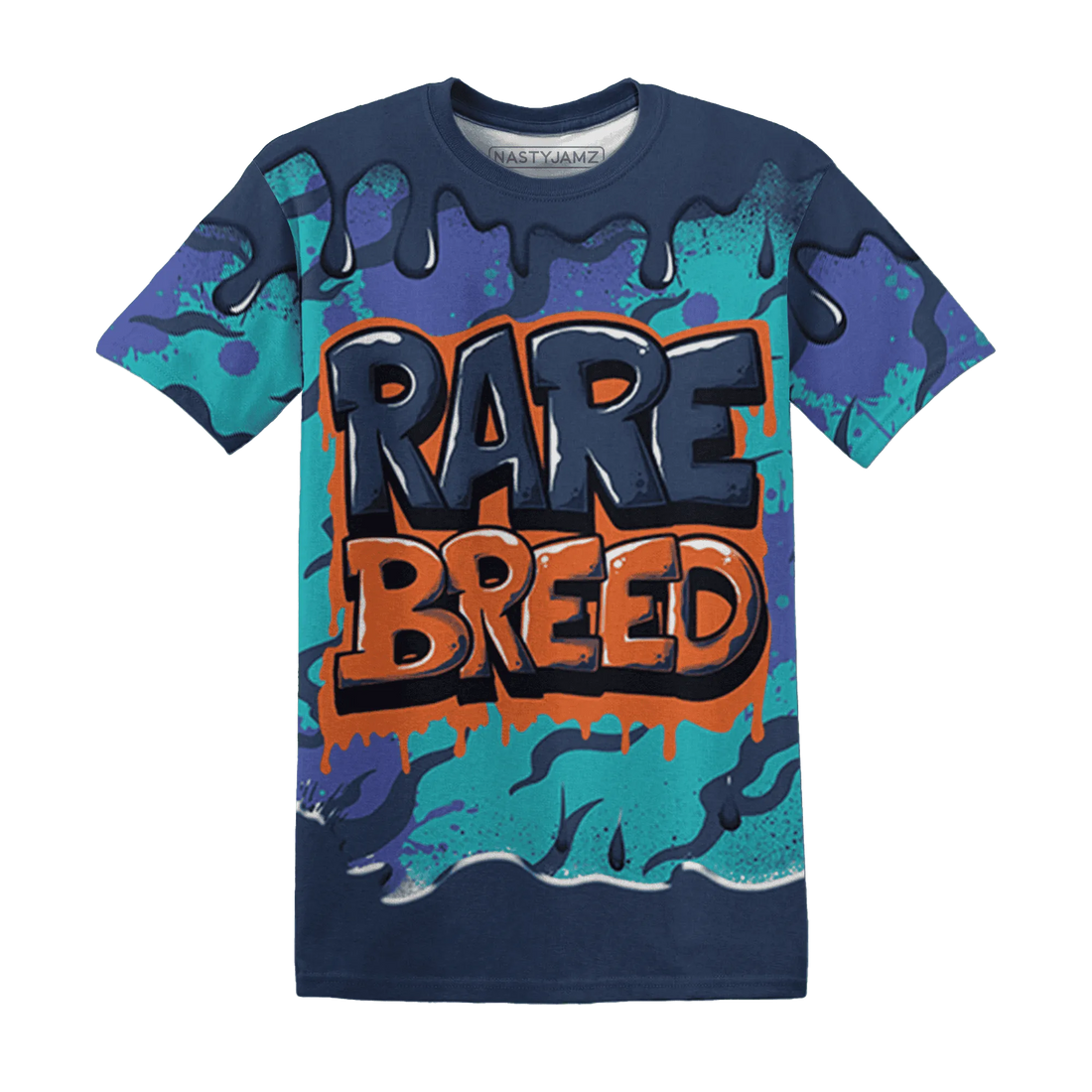 AM-Plus-Drift-Midnight-Navy-Total-Orange-Dusty-Cactus-T-Shirt-Match-Rare-Breed-3D-Drippin