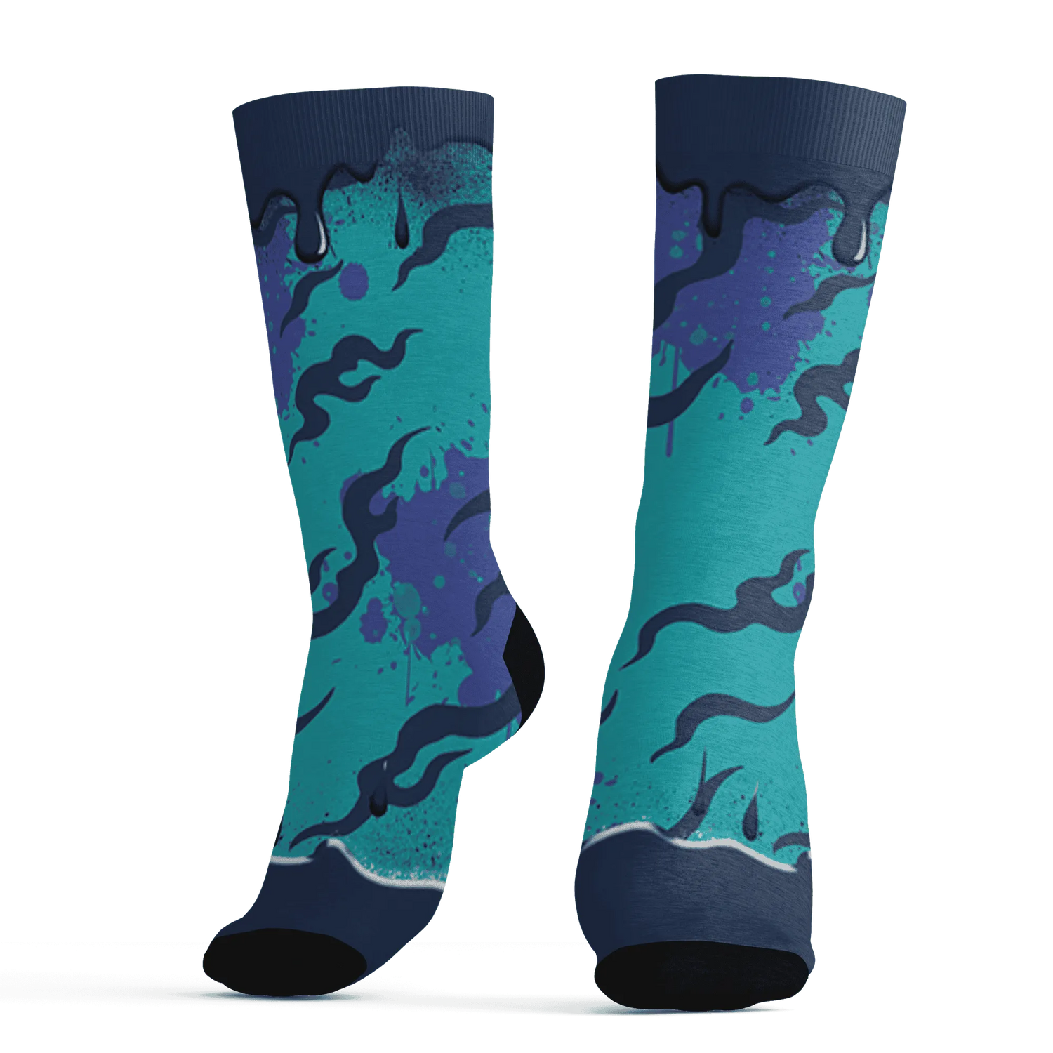 AM-Plus-Drift-Midnight-Navy-Total-Orange-Dusty-Cactus-Socks-Match-Rare-Breed-3D-Drippin