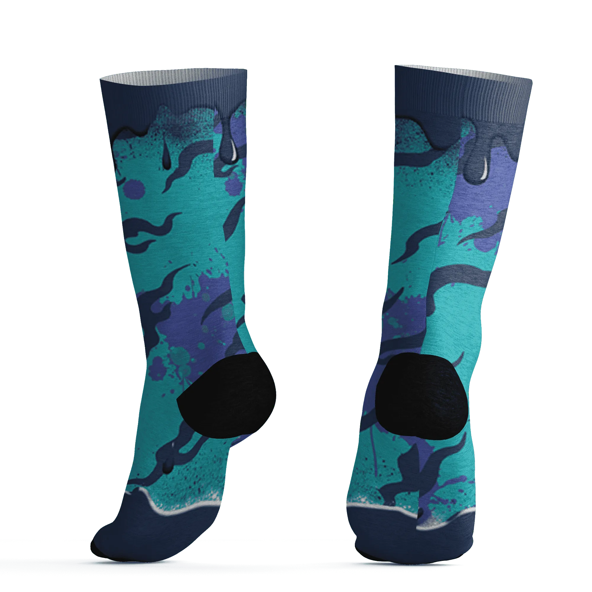 AM-Plus-Drift-Midnight-Navy-Total-Orange-Dusty-Cactus-Socks-Match-Rare-Breed-3D-Drippin