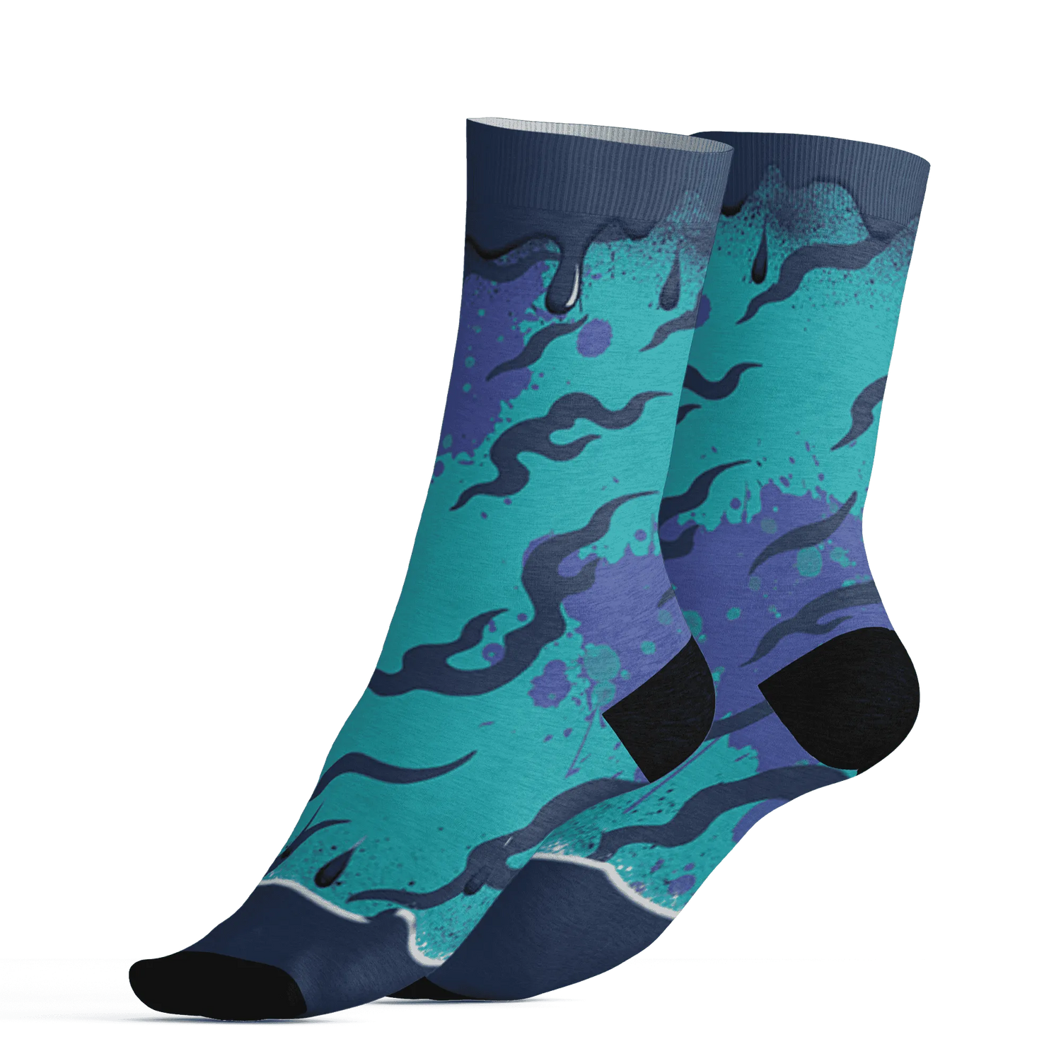 AM-Plus-Drift-Midnight-Navy-Total-Orange-Dusty-Cactus-Socks-Match-Rare-Breed-3D-Drippin