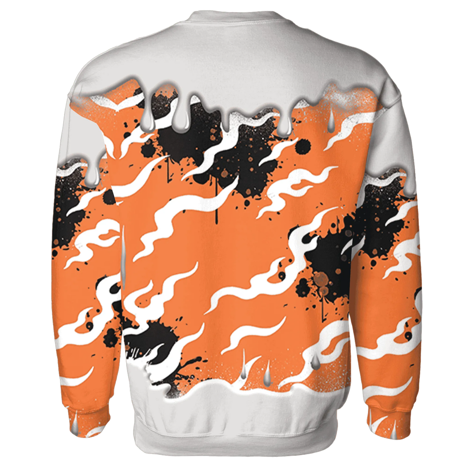 AM-TW-White-Orange-Sweatshirt-Match-Rare-Breed-3D-Drippin