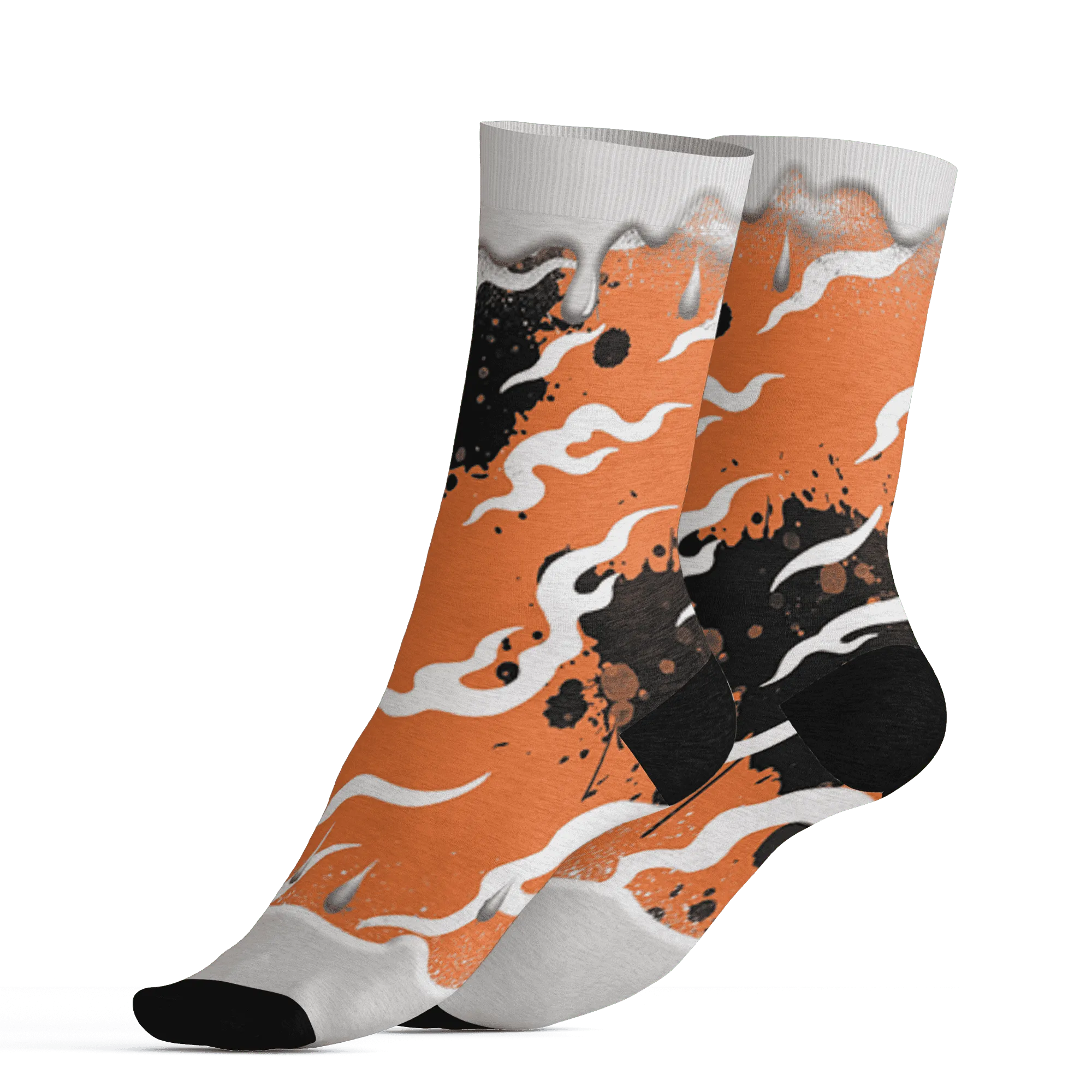 AM-TW-White-Orange-Socks-Match-Rare-Breed-3D-Drippin