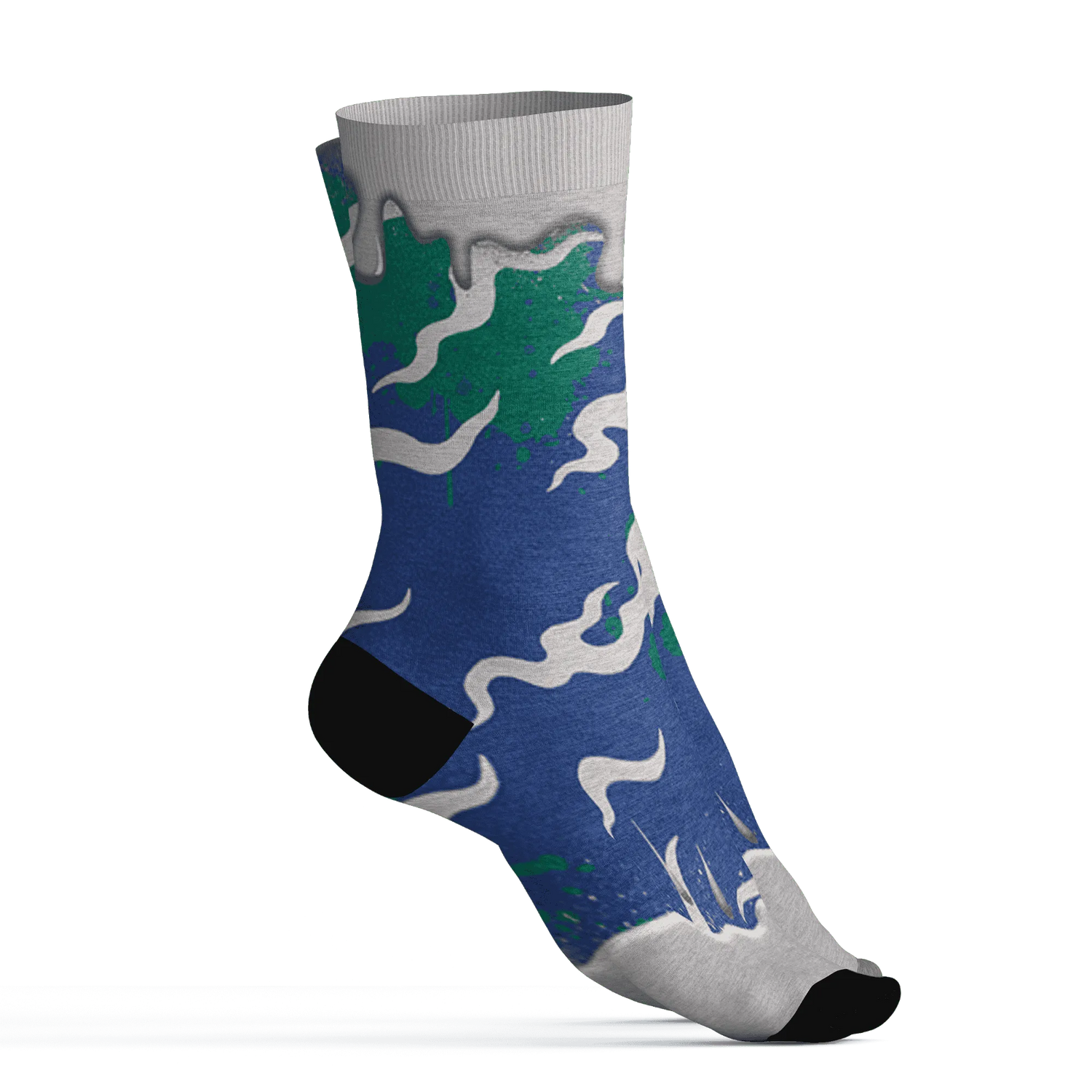 Dunk-Hyper-Royal-Malachite-NastyJamz-Socks-Match-Rare-Breed-3D-Drippin