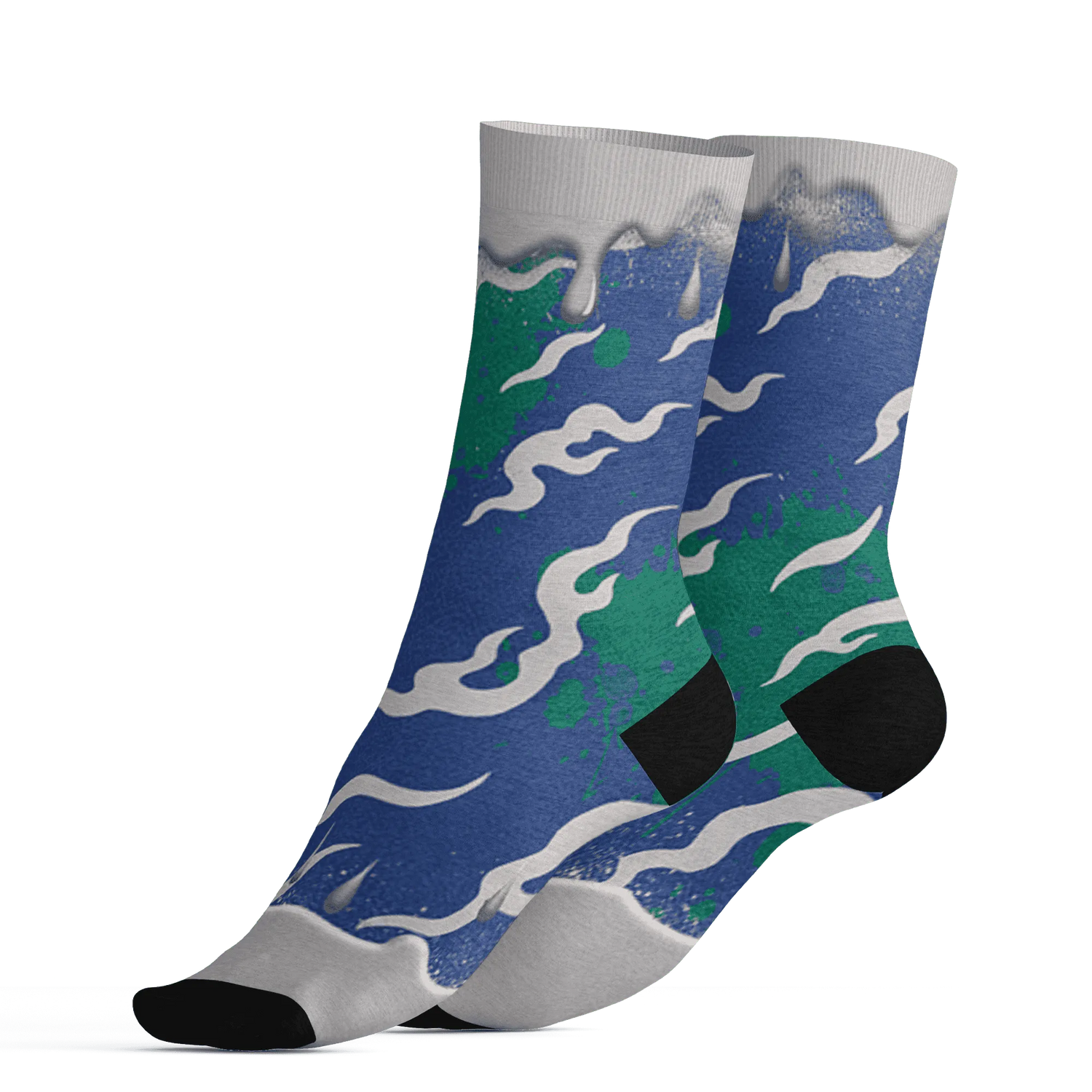 Dunk-Hyper-Royal-Malachite-NastyJamz-Socks-Match-Rare-Breed-3D-Drippin
