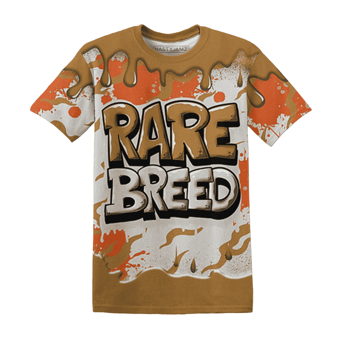 Dunk-Low-Retro-Wheat-Orange-NastyJamz-T-Shirt-Match-Rare-Breed-3D-Drippin