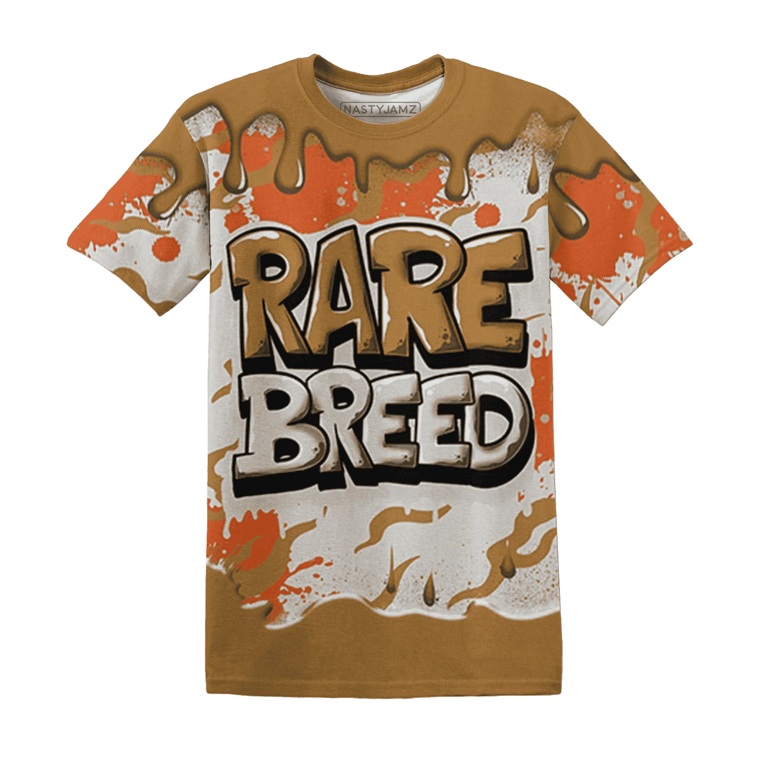Dunk-Low-Retro-Wheat-Orange-NastyJamz-T-Shirt-Match-Rare-Breed-3D-Drippin
