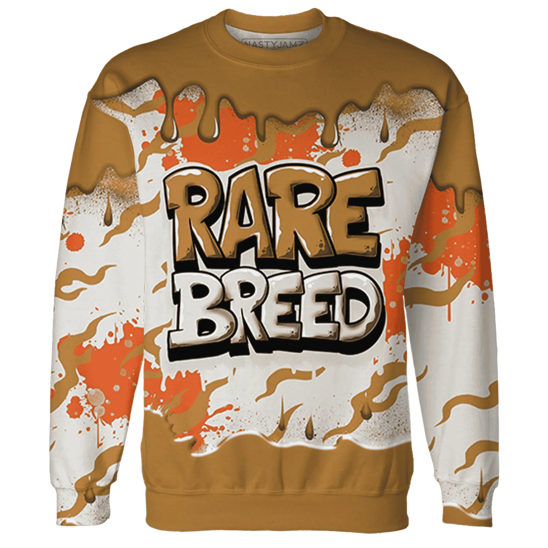 Dunk-Low-Retro-Wheat-Orange-NastyJamz-Sweatshirt-Match-Rare-Breed-3D-Drippin