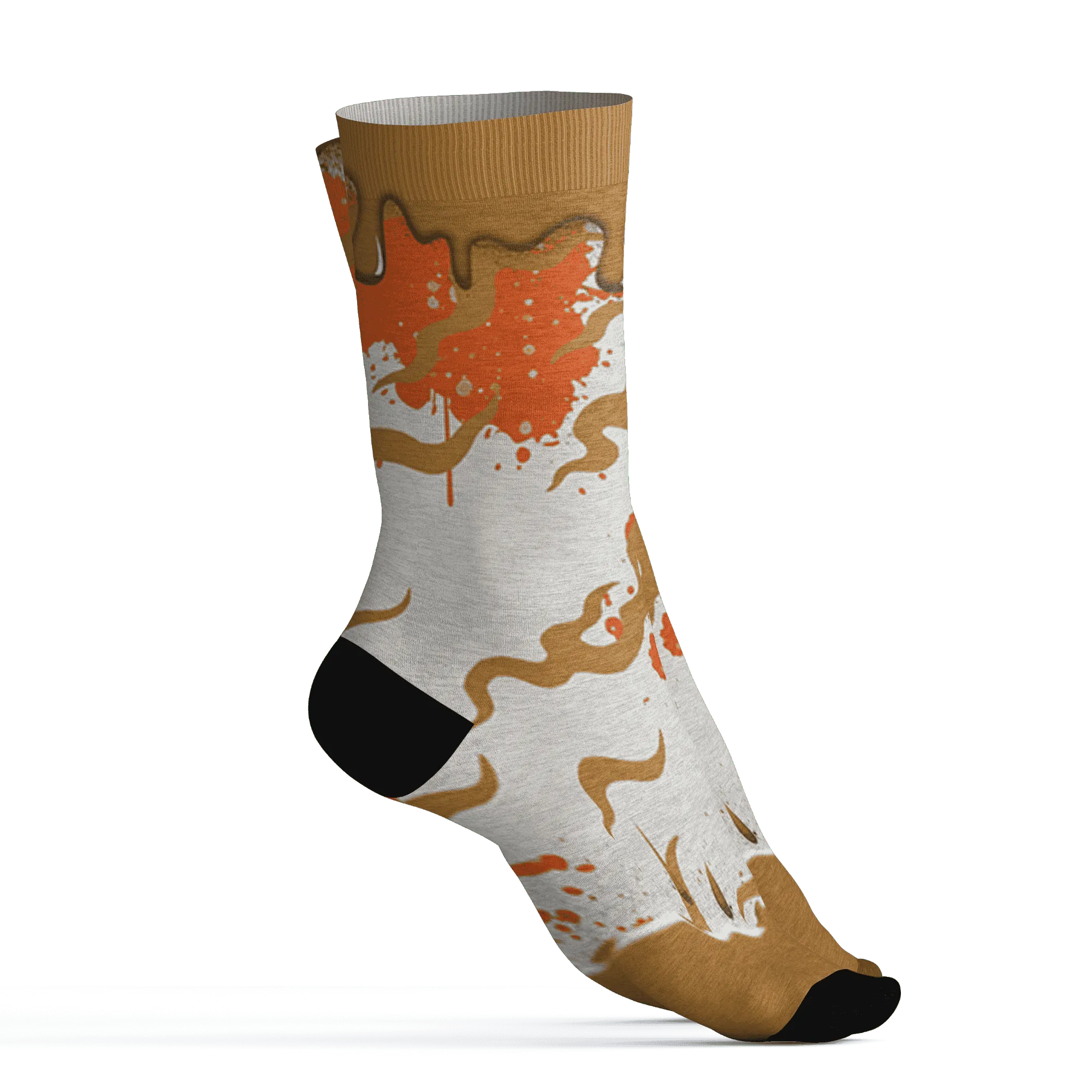 Dunk-Low-Retro-Wheat-Orange-NastyJamz-Socks-Match-Rare-Breed-3D-Drippin