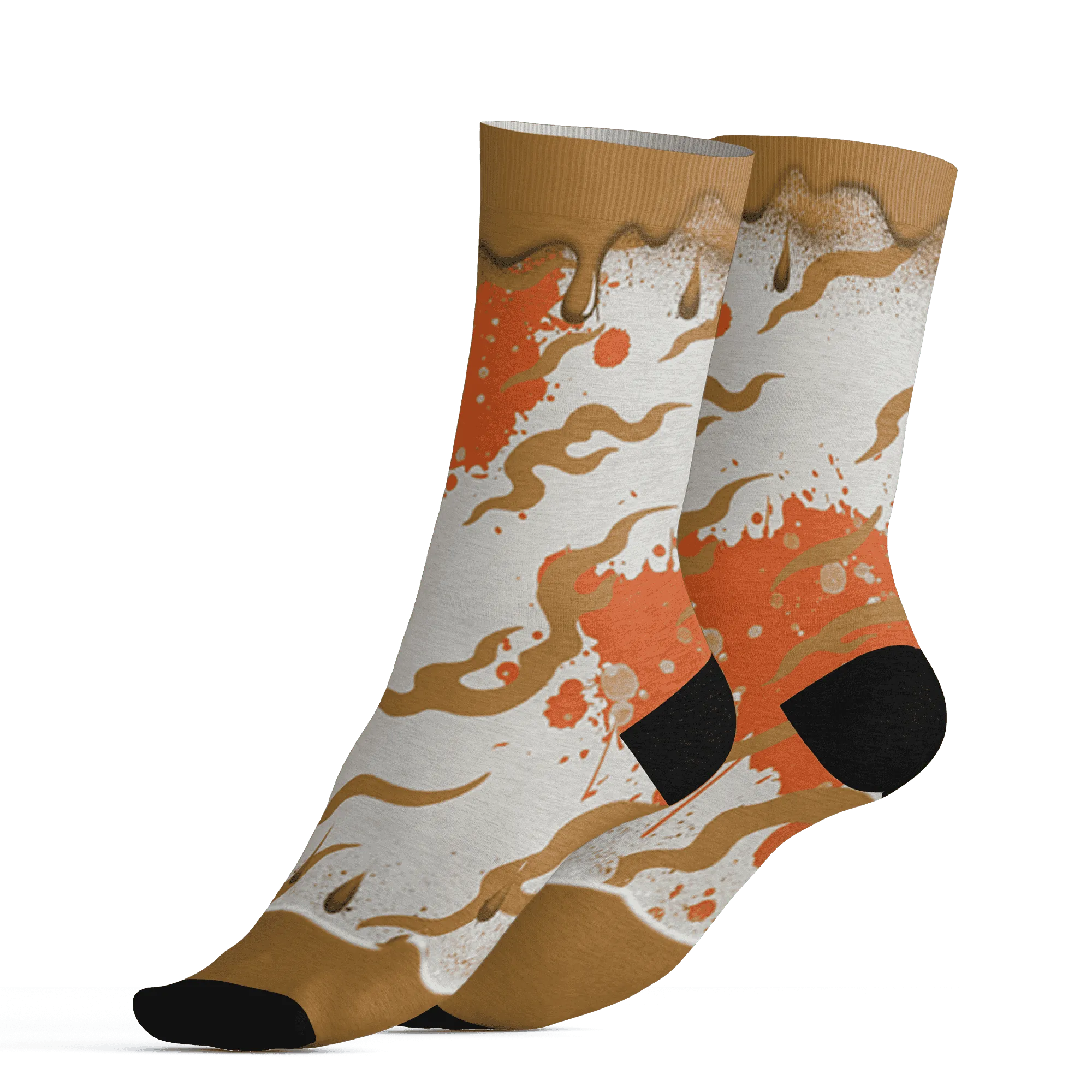 Dunk-Low-Retro-Wheat-Orange-NastyJamz-Socks-Match-Rare-Breed-3D-Drippin