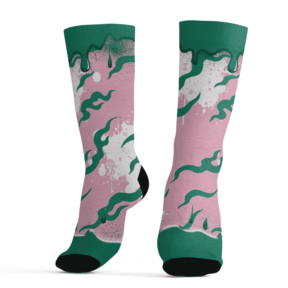 Dunk-Pink-Malachite-Medium-Soft-Low-Sail-Socks-Match-Rare-Breed-3D-Drippin