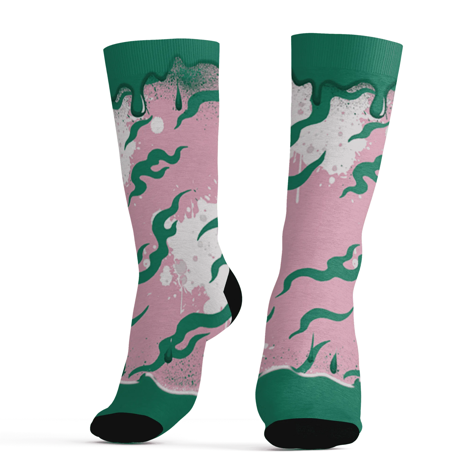 Dunk-Pink-Malachite-Medium-Soft-Low-Sail-Socks-Match-Rare-Breed-3D-Drippin