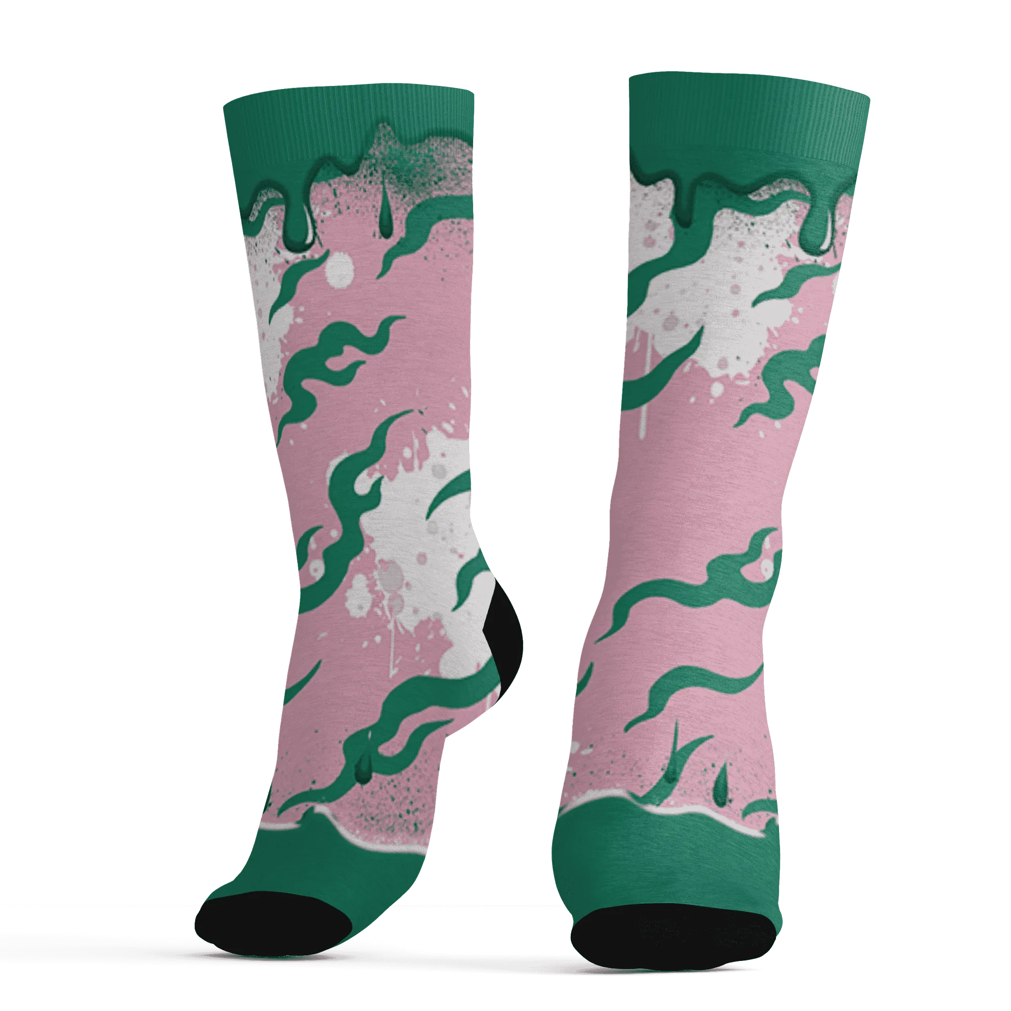 Dunk-Pink-Malachite-Medium-Soft-Low-Sail-Socks-Match-Rare-Breed-3D-Drippin