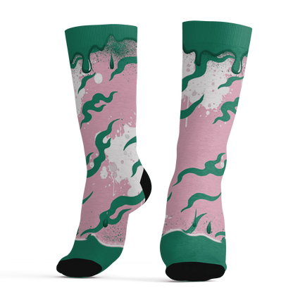 Dunk-Pink-Malachite-Medium-Soft-Low-Sail-Socks-Match-Rare-Breed-3D-Drippin