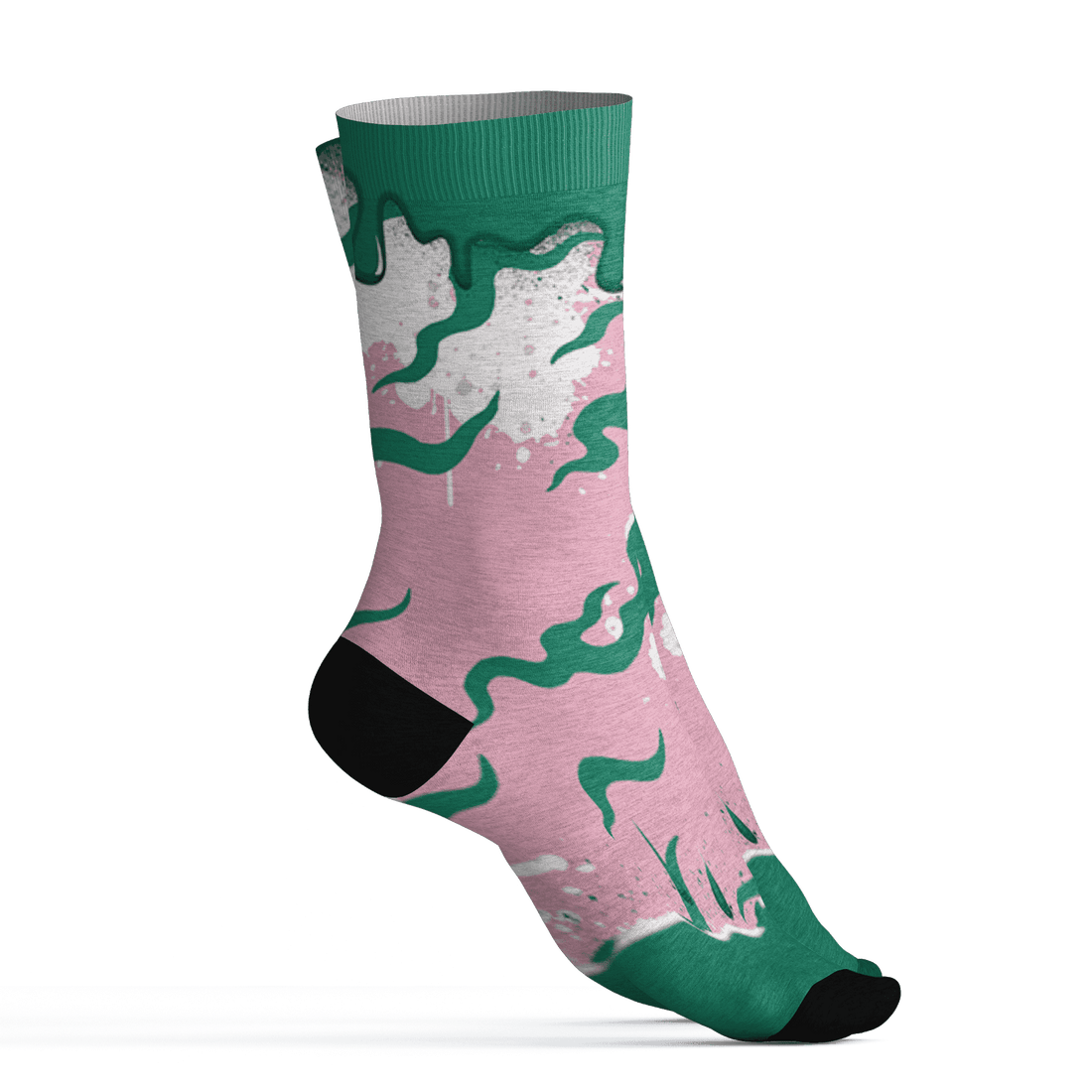 Dunk-Pink-Malachite-Medium-Soft-Low-Sail-Socks-Match-Rare-Breed-3D-Drippin