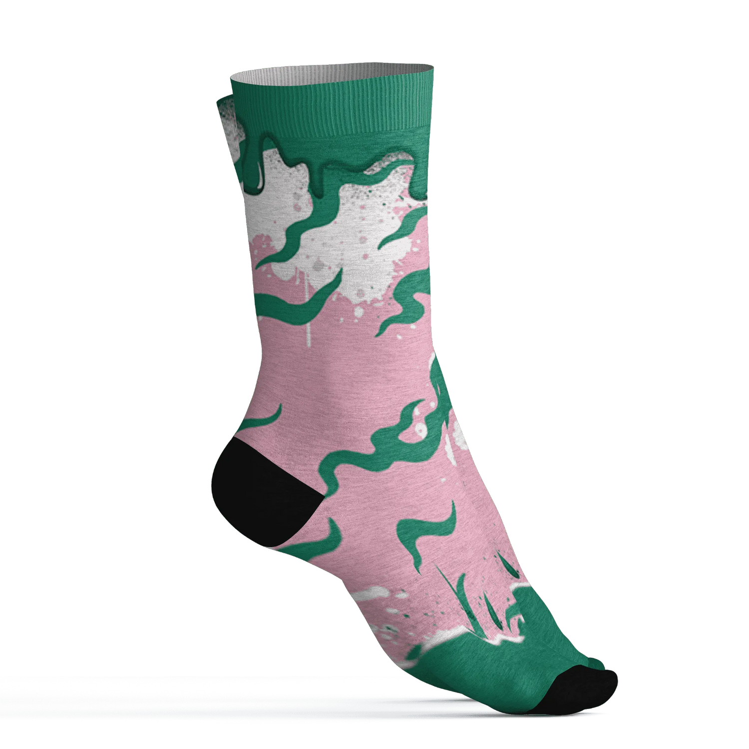 Dunk-Pink-Malachite-Medium-Soft-Low-Sail-Socks-Match-Rare-Breed-3D-Drippin