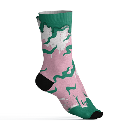 Dunk-Pink-Malachite-Medium-Soft-Low-Sail-Socks-Match-Rare-Breed-3D-Drippin