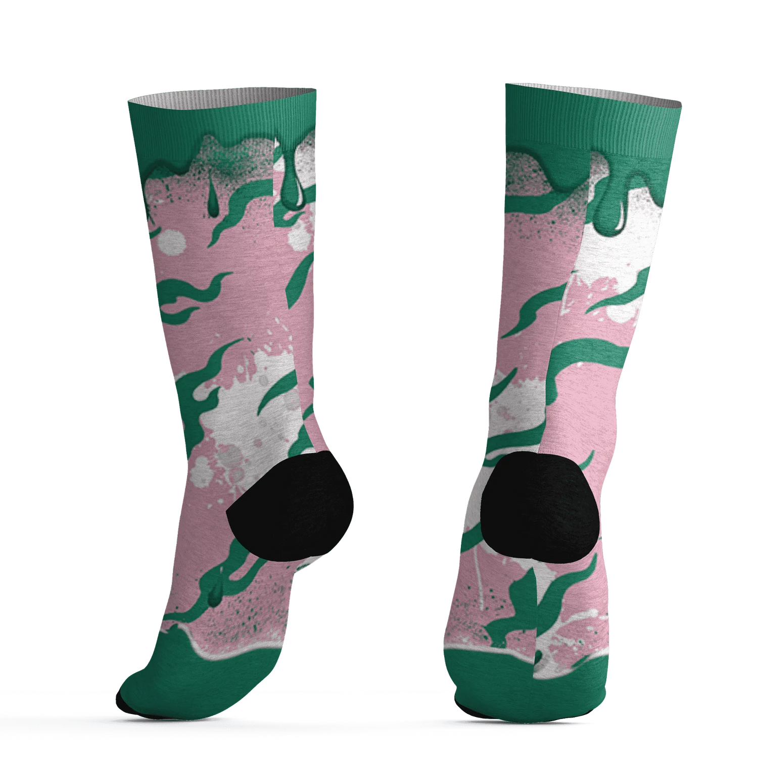 Dunk-Pink-Malachite-Medium-Soft-Low-Sail-Socks-Match-Rare-Breed-3D-Drippin