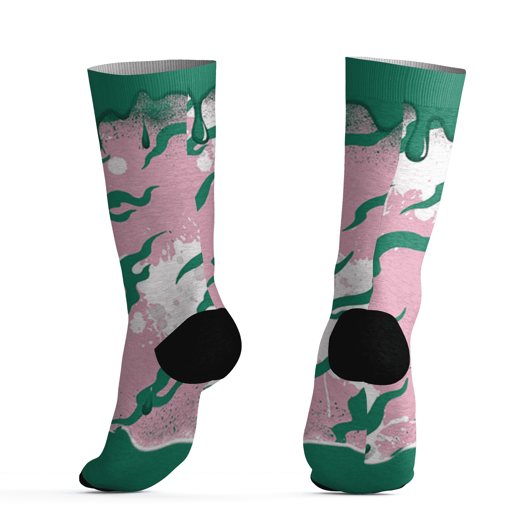 Dunk-Pink-Malachite-Medium-Soft-Low-Sail-Socks-Match-Rare-Breed-3D-Drippin