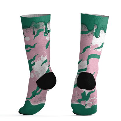 Dunk-Pink-Malachite-Medium-Soft-Low-Sail-Socks-Match-Rare-Breed-3D-Drippin
