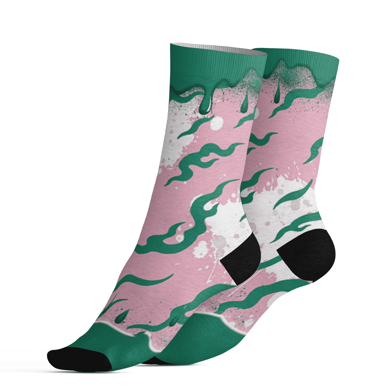 Dunk-Pink-Malachite-Medium-Soft-Low-Sail-Socks-Match-Rare-Breed-3D-Drippin