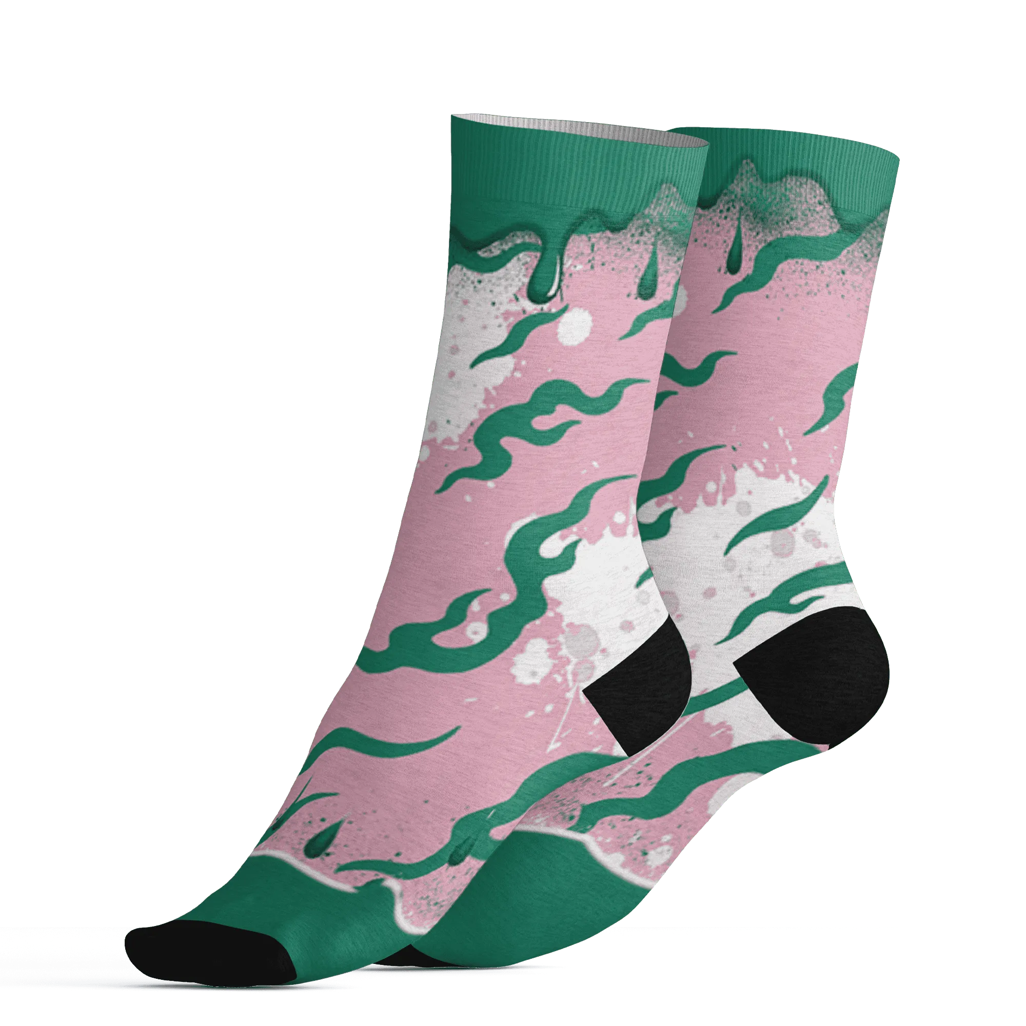Dunk-Pink-Malachite-Medium-Soft-Low-Sail-Socks-Match-Rare-Breed-3D-Drippin