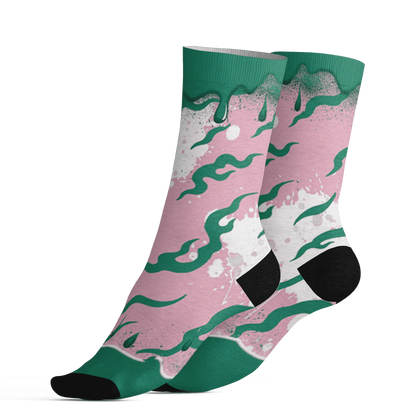 Dunk-Pink-Malachite-Medium-Soft-Low-Sail-Socks-Match-Rare-Breed-3D-Drippin