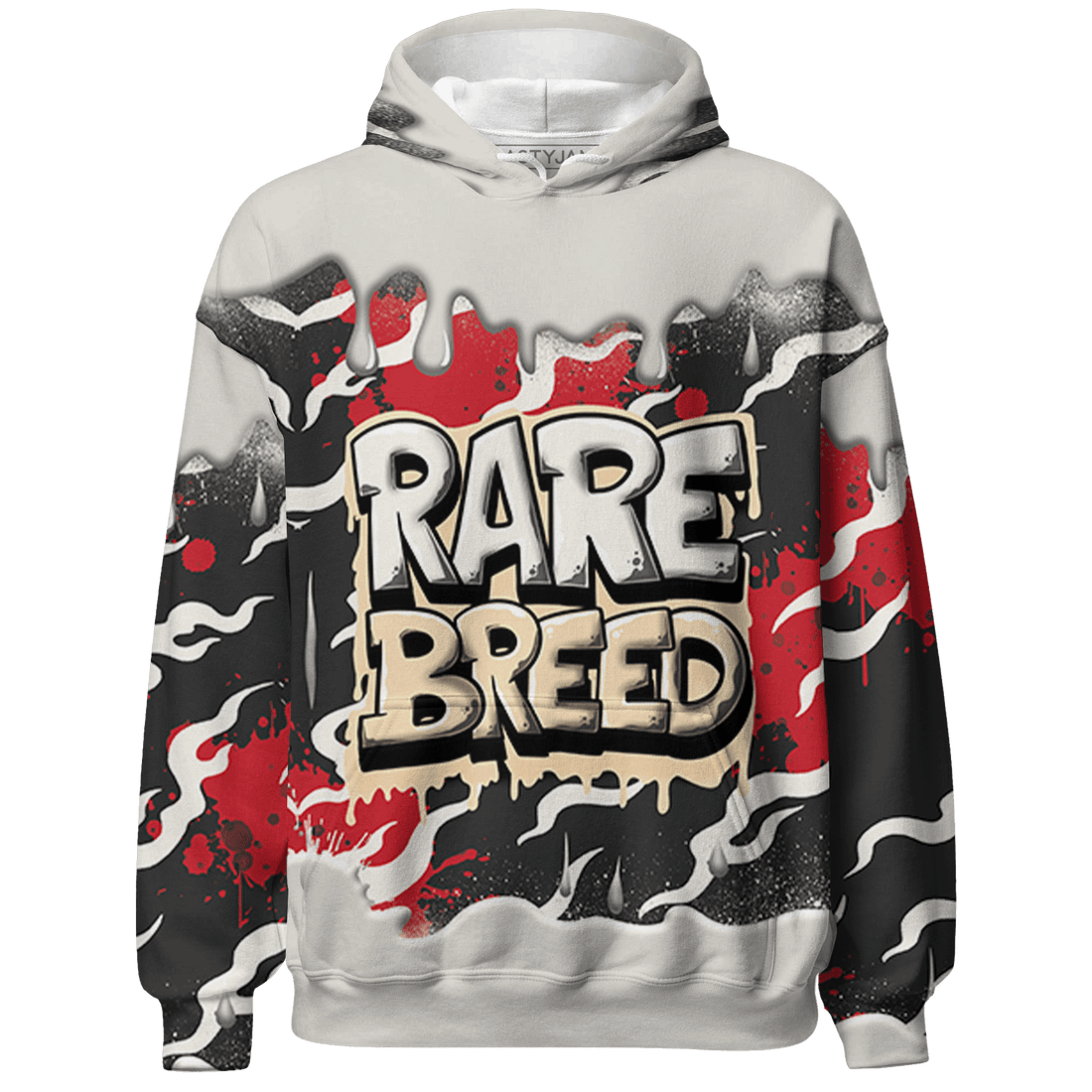 Jumman Jack University Red Hoodie Match Rare Breed 3D All-Over Print Drippin - NastyJamz